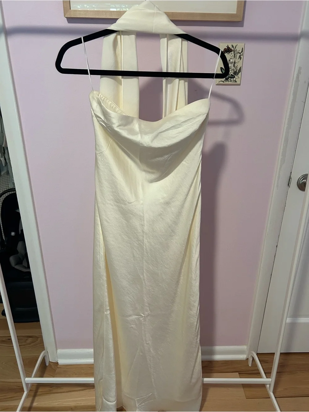 Abercrombie & Fitch Julia Slip Strapless Maxi Dress with Neck Scarf - Ivory